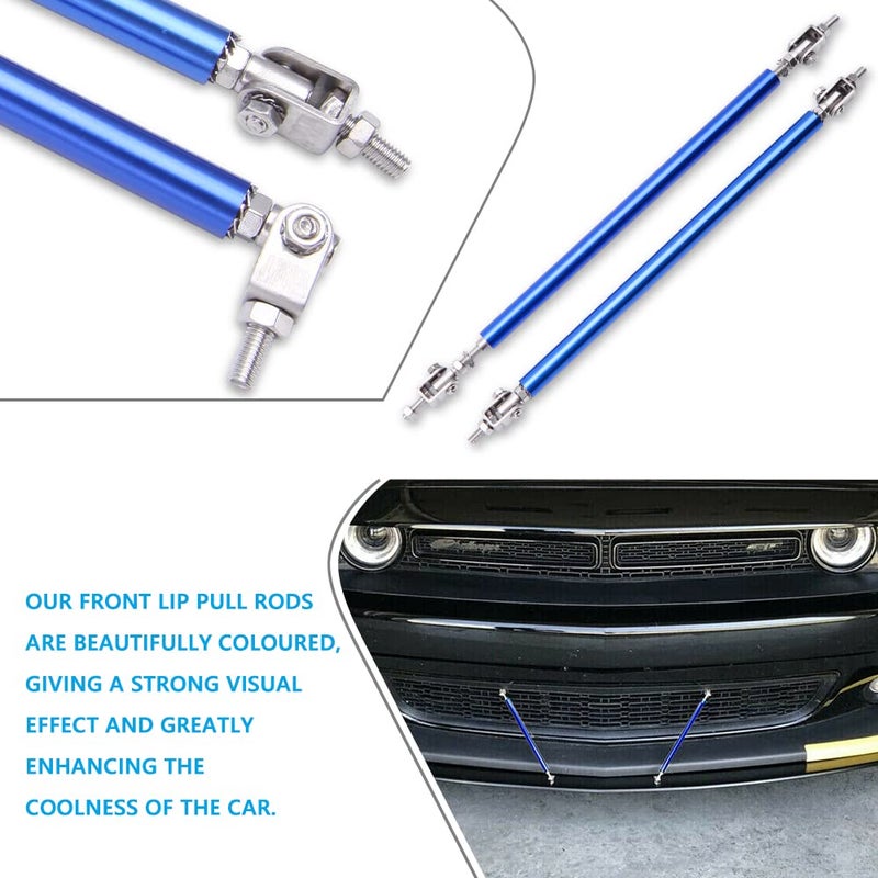 DREAMIZER 2pc Adjustable 8""-11"" Front Bumper Lip Splitter Diffuser Strut Rod Tie Bars Compatible with Most Vehicles - Image 3